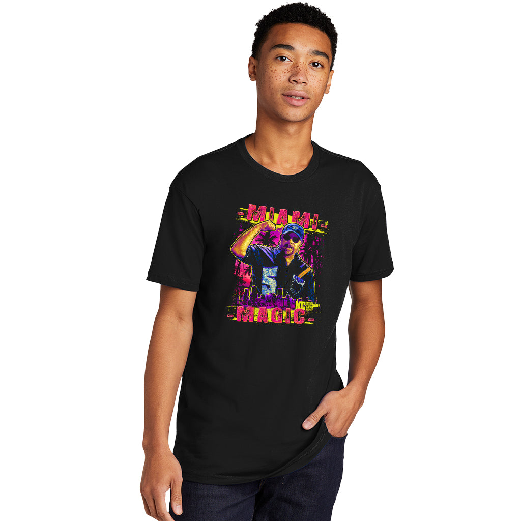 MIAMI MAGIC Black short sleeve T-shirt