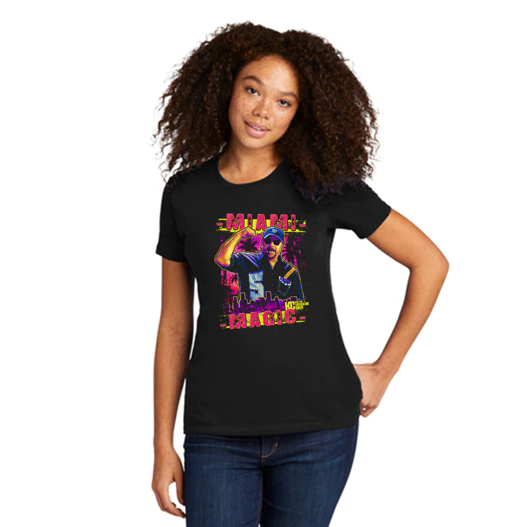 MIAMI MAGIC Black short sleeve T-shirt