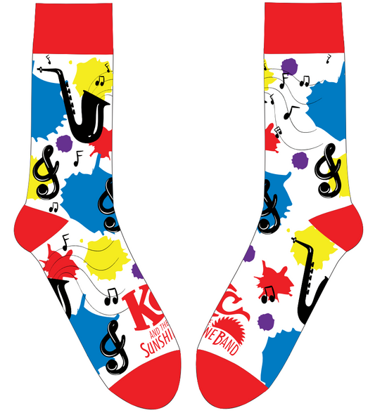 KCSB Socks - Saxy Notes