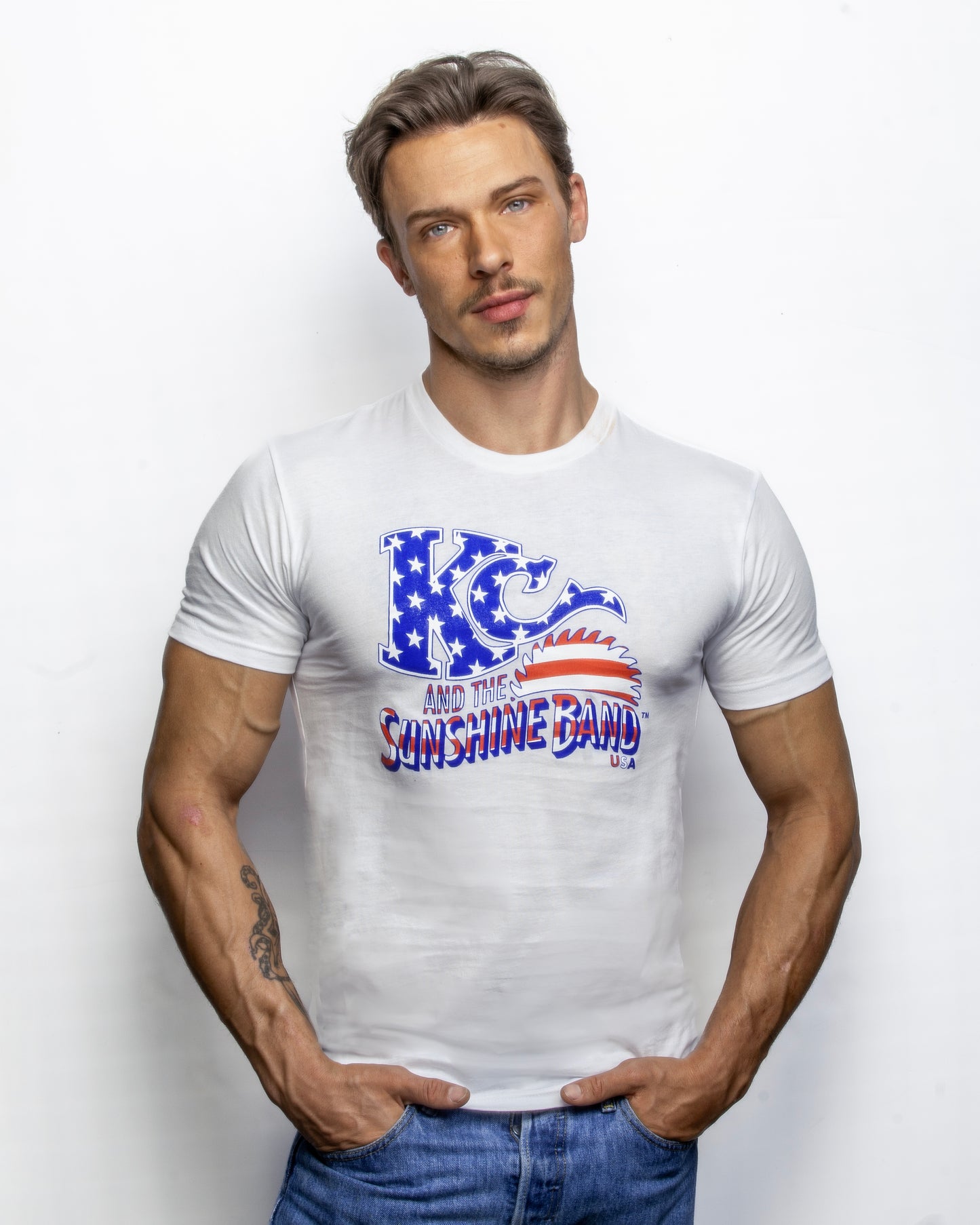 American Flag Logo Tee Shirt